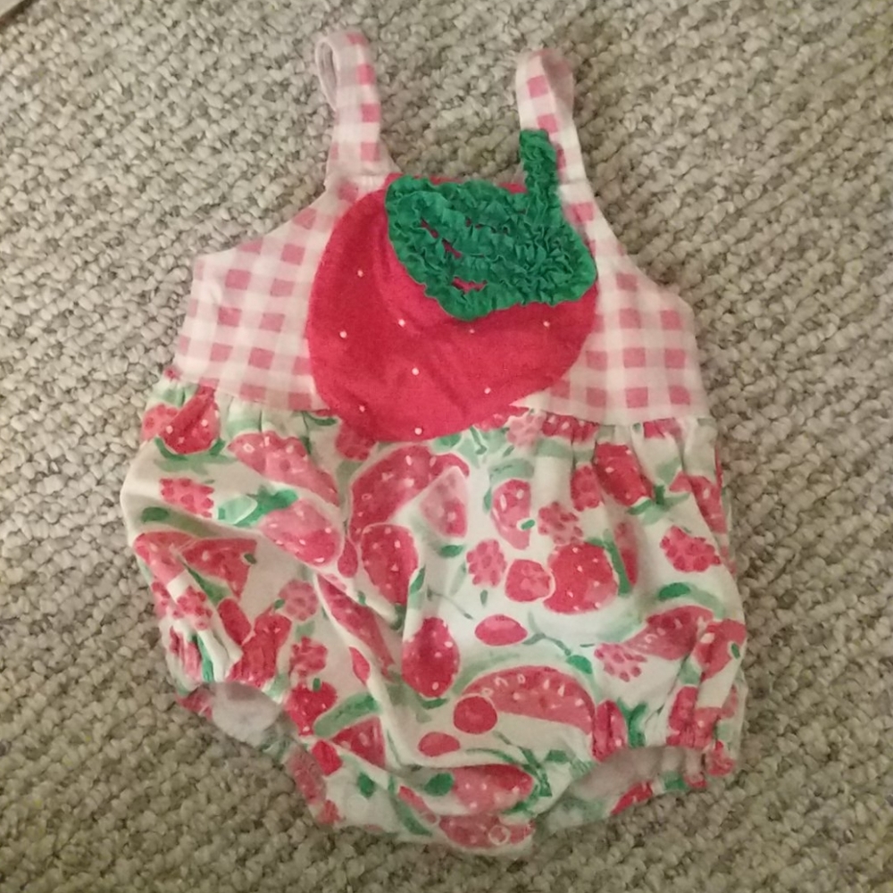 Baby girl strawberry swim suit